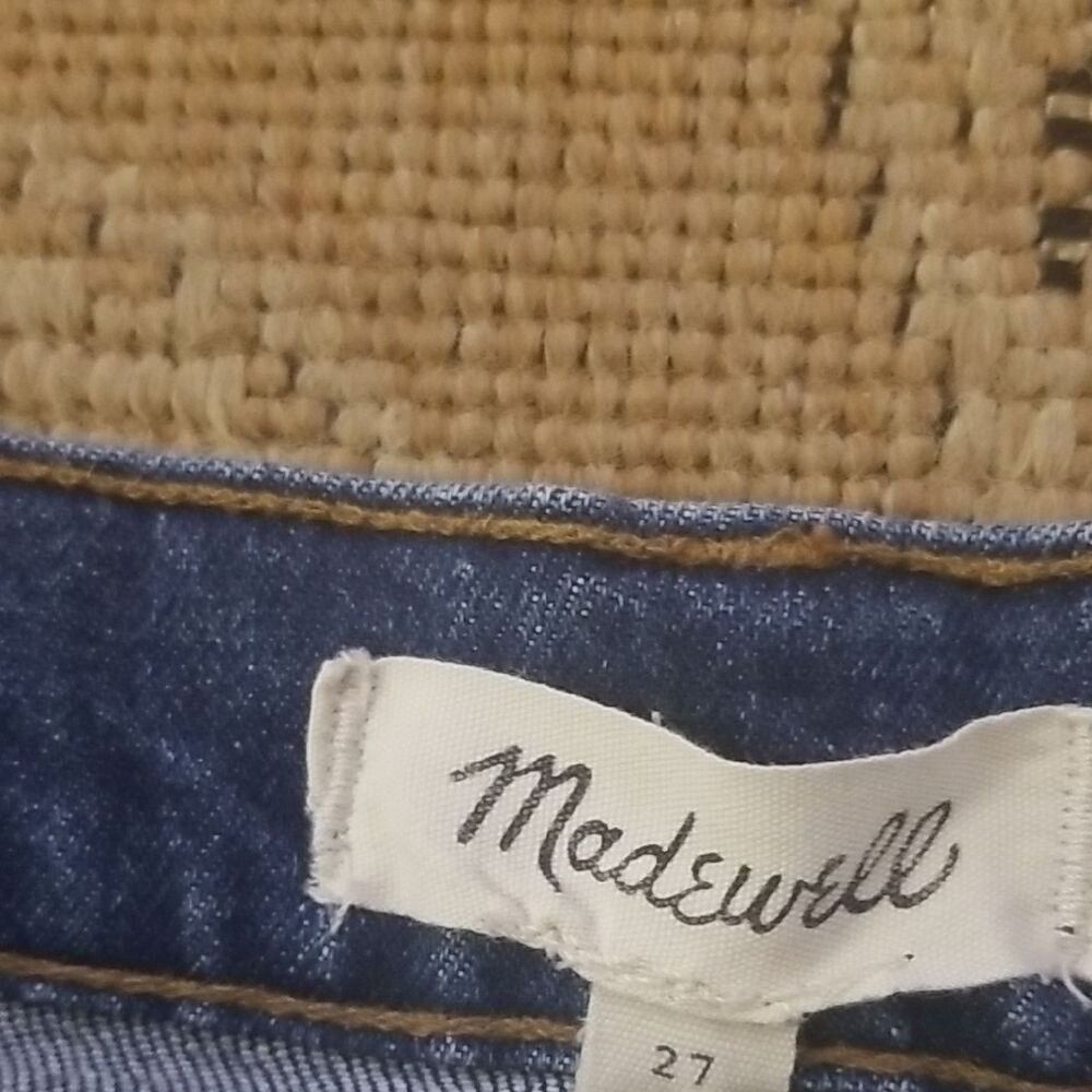 Madewell Denim Mini Skirt Button Front Dark Wash High Waisted Sz 25 NWOT Boho - Picture 5 of 6